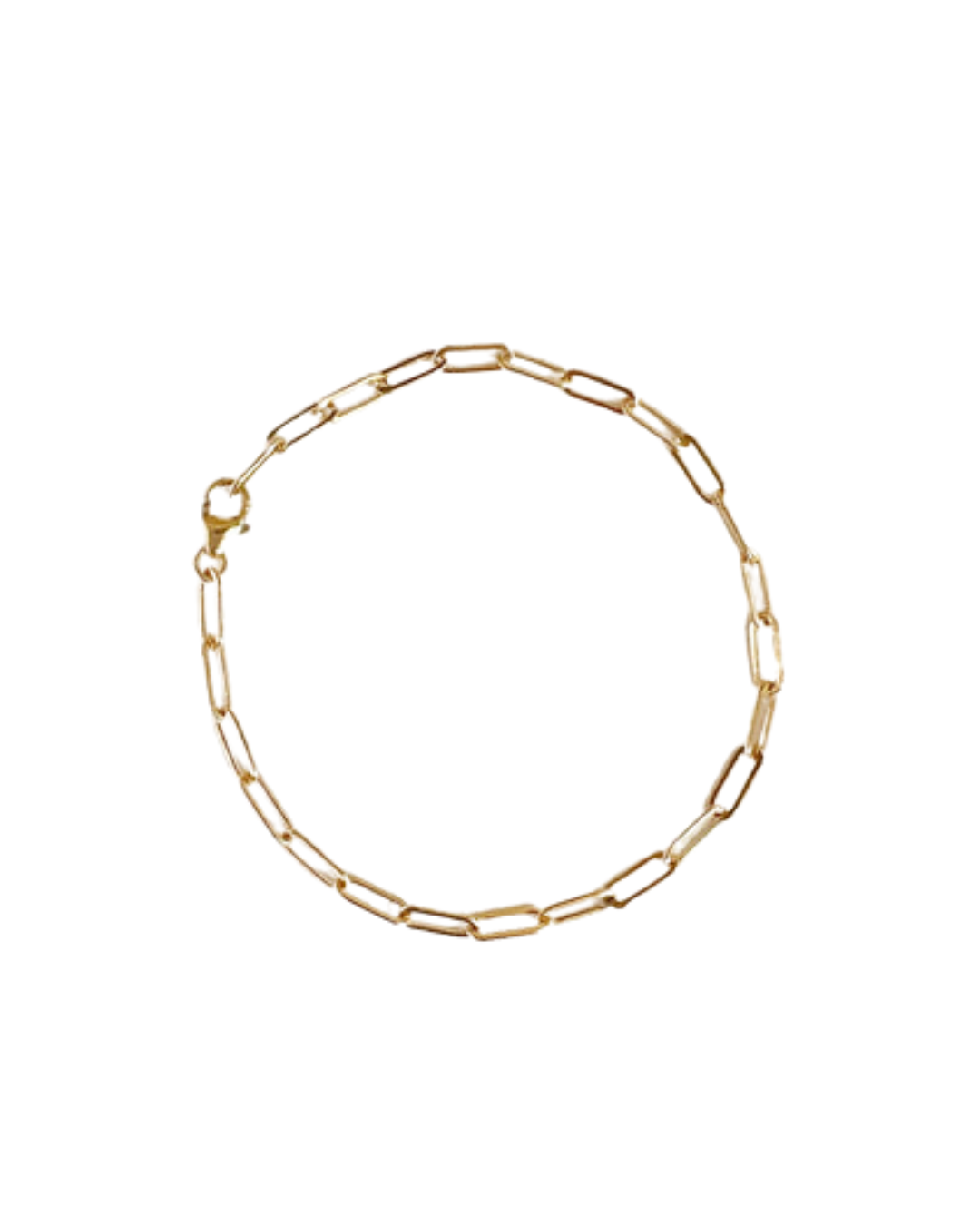 Paperclip Link Bracelet in 9ct Gold Yellow or Rose Gold
