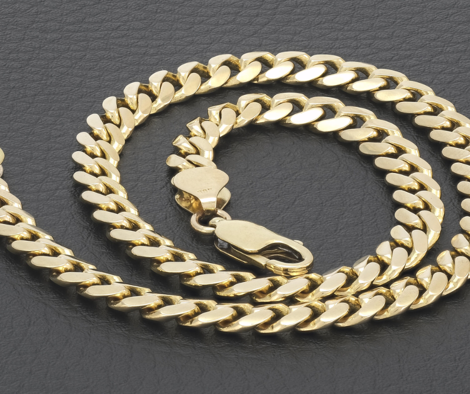 9Kt Gold 6L Curb Chain