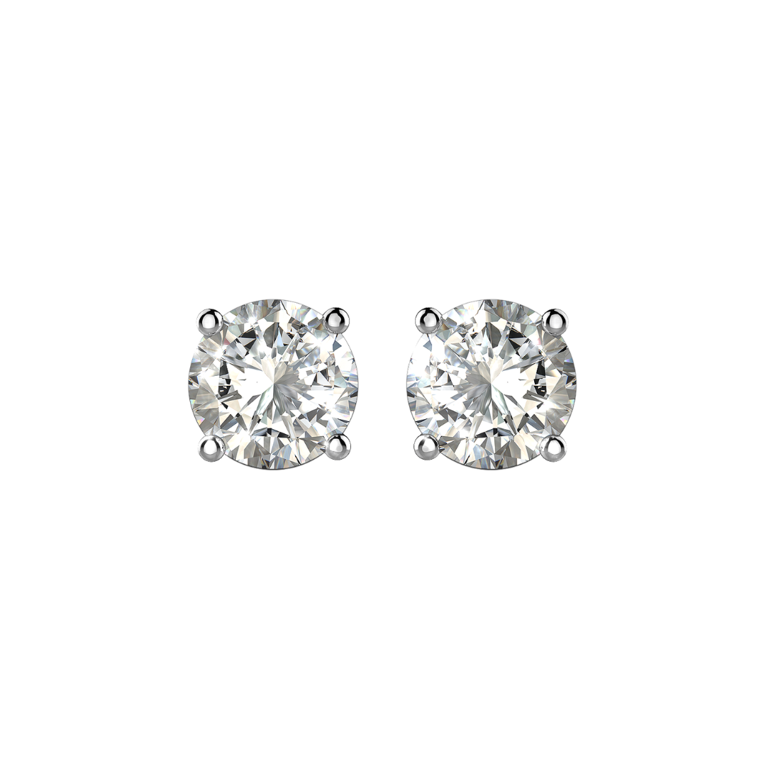 Diamond Stud Earrings in 9ct White Gold I 0.37ct total