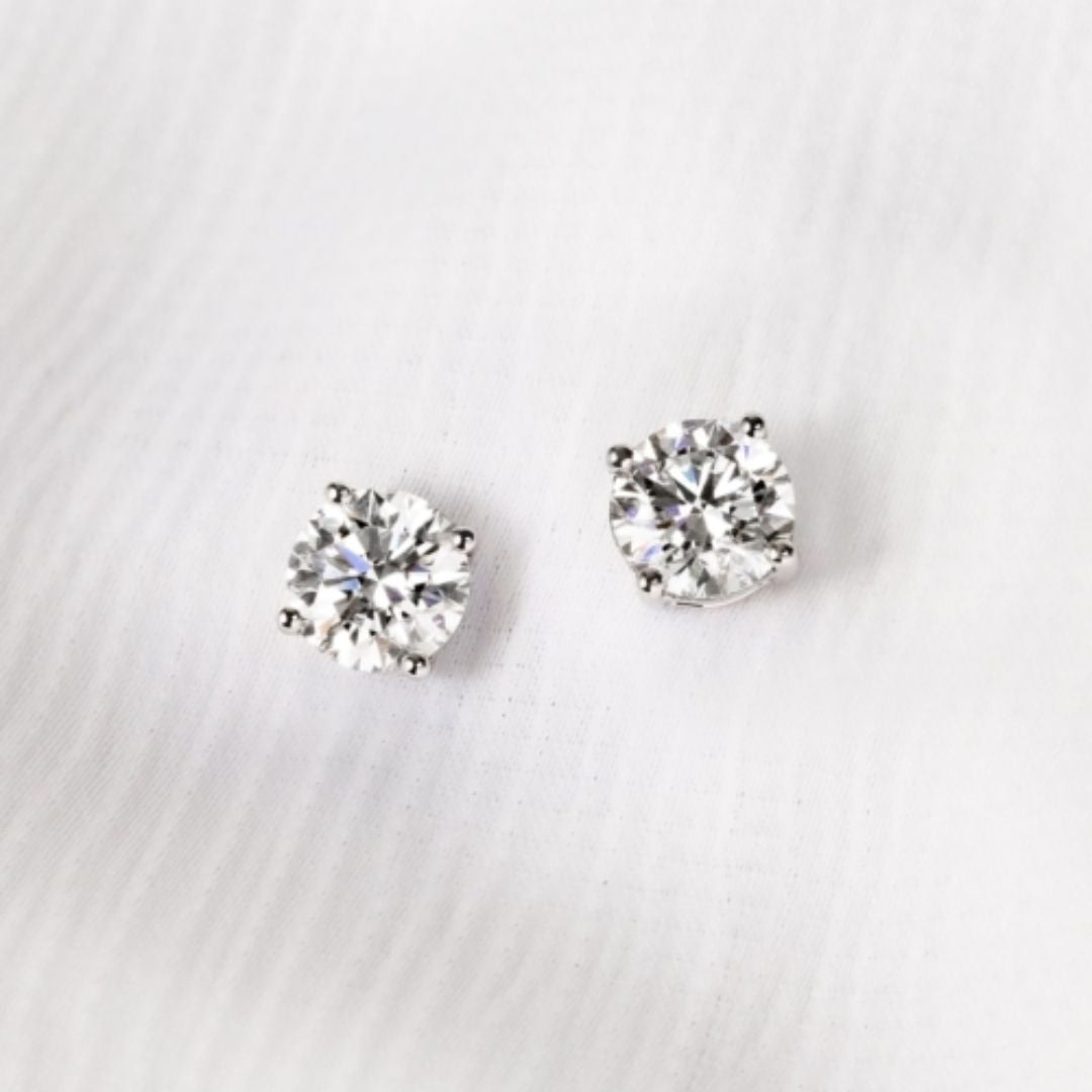 Diamond Stud Earrings in 9ct White Gold I 0.24ct total