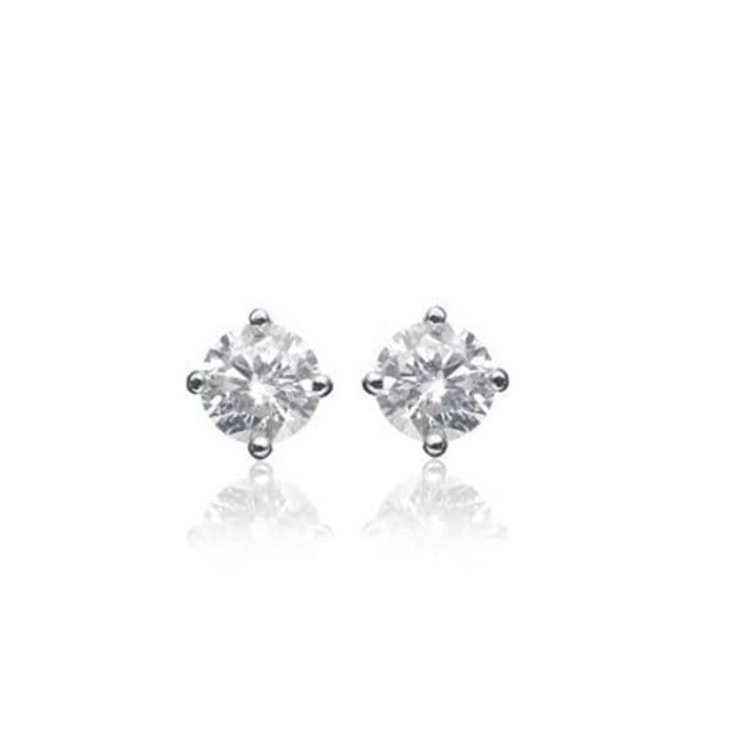 Diamond Stud Earrings in 9ct White Gold I 0.11ct total