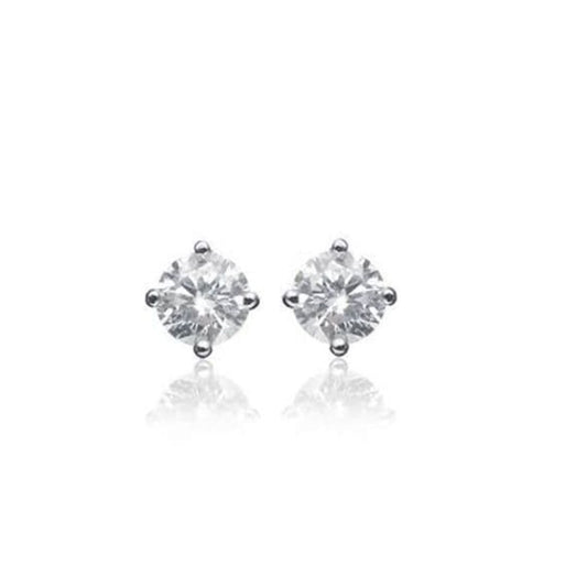 Diamond Stud Earrings in 9ct White Gold I 0.11ct total