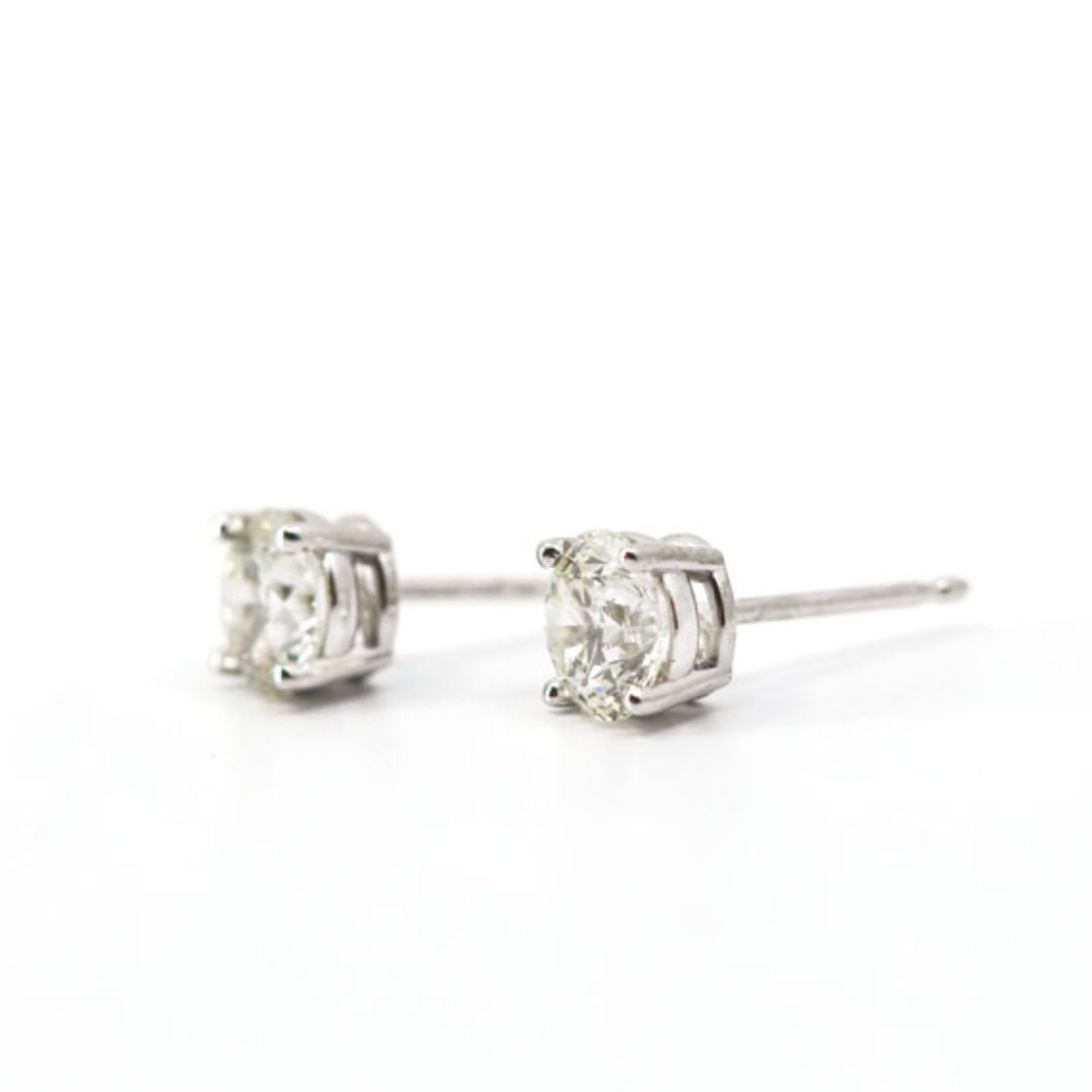 Diamond Stud Earrings in 9ct White Gold I 0.11ct total