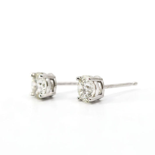 Diamond Stud Earrings in 9ct White Gold I 0.11ct total