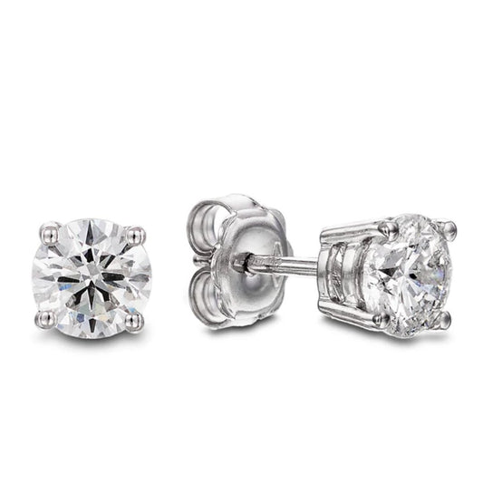 Diamond Stud Earrings in 18ct White Gold I 0.50ct total