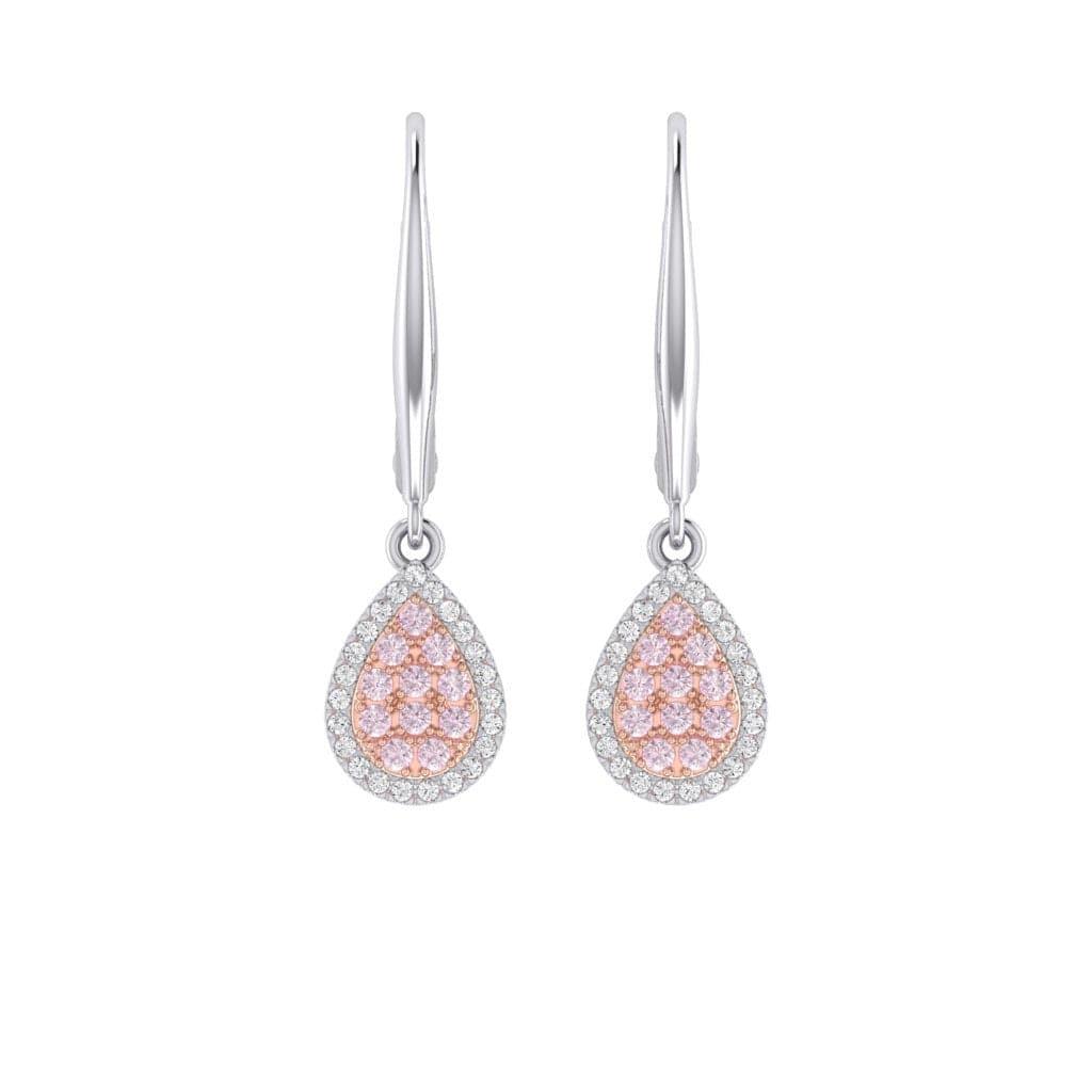Eminence Pinks Diamond Pear Earrings
