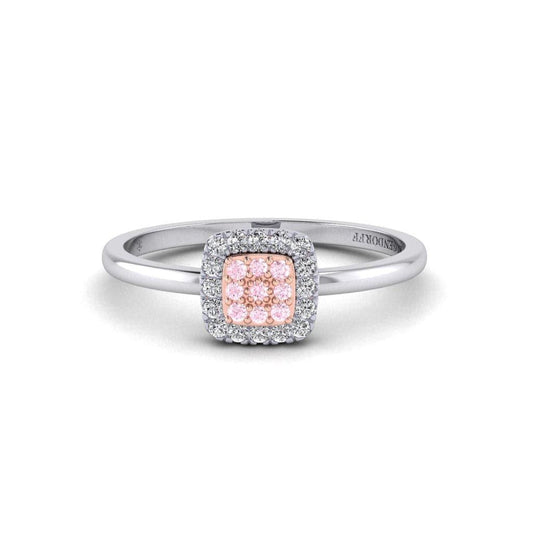 Eminence Pinks Diamond Square Ring