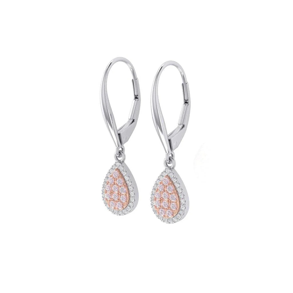 Eminence Pinks Diamond Pear Earrings