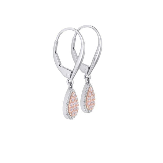 Eminence Pinks Diamond Pear Earrings