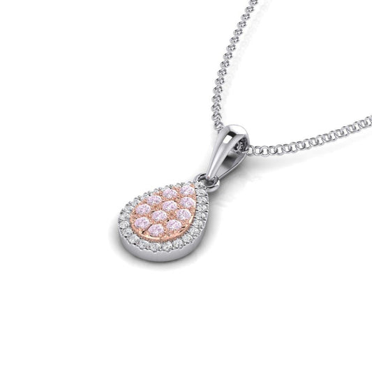 Eminence Pinks Diamond Pear Pendant