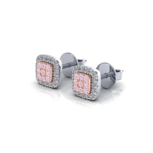 Eminence Pinks Square Earrings
