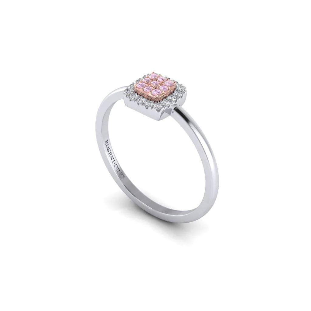 Eminence Pinks Diamond Square Ring