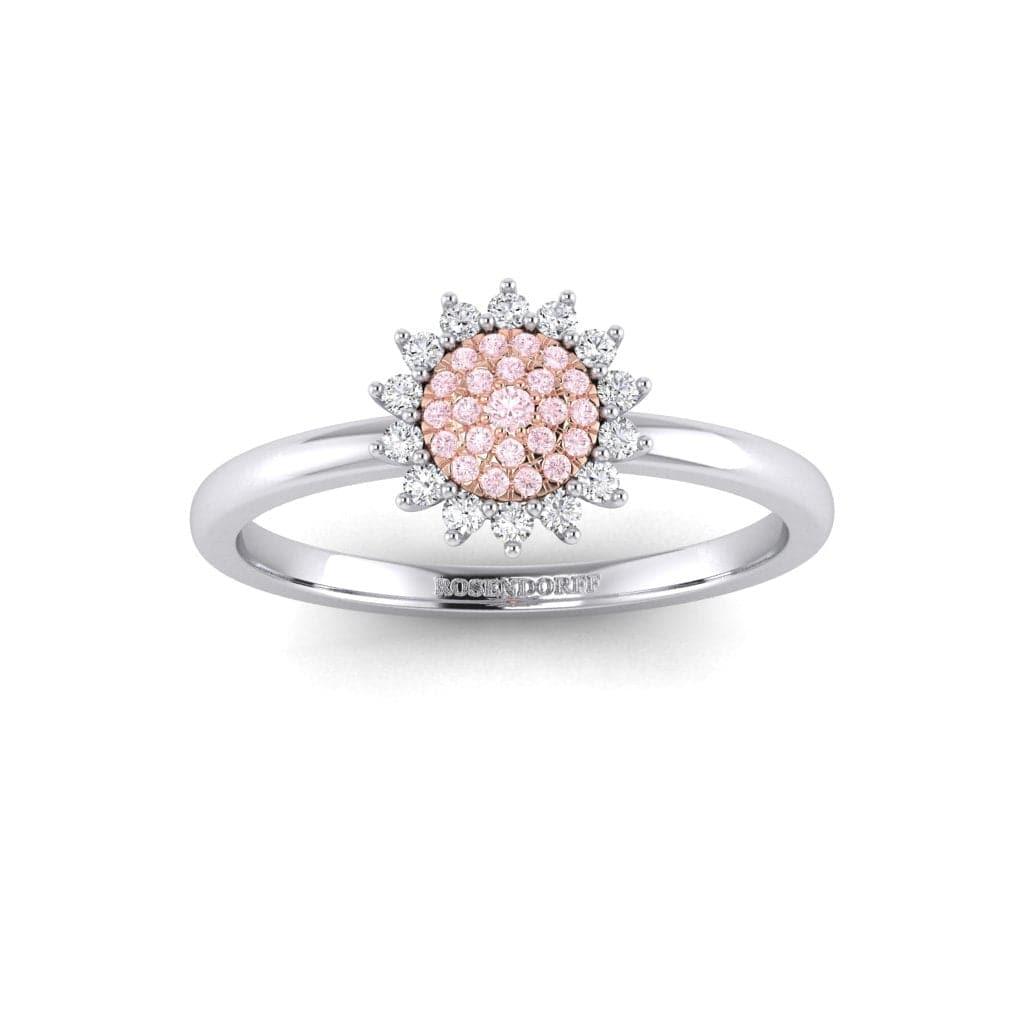 Eminence Pinks Diamond Sunflower Ring | White Gold