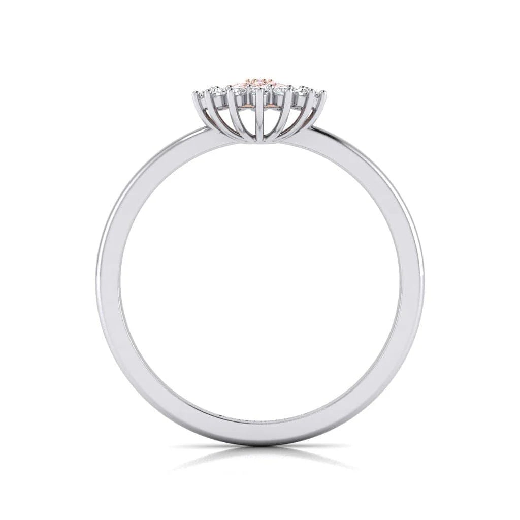 Eminence Pinks Diamond Sunflower Ring | White Gold