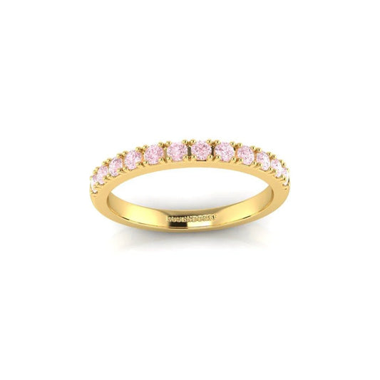 Eminence Pinks Diamond Band in Yellow Gold