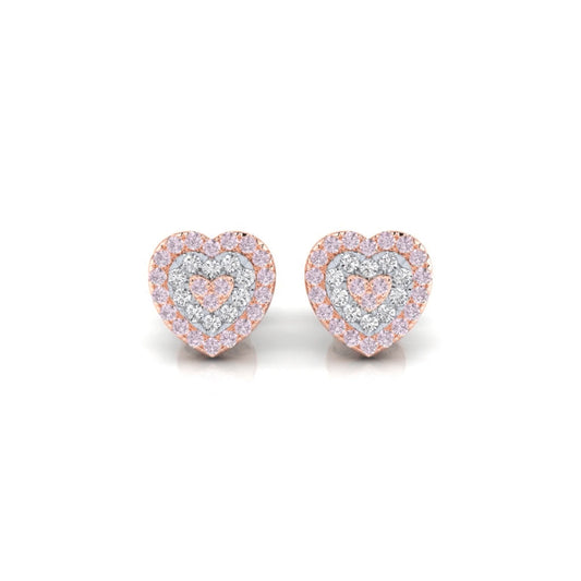 Eminence Pinks Heart Earrings