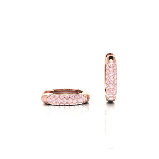 Eminence Pinks Multi Pave Small Huggies