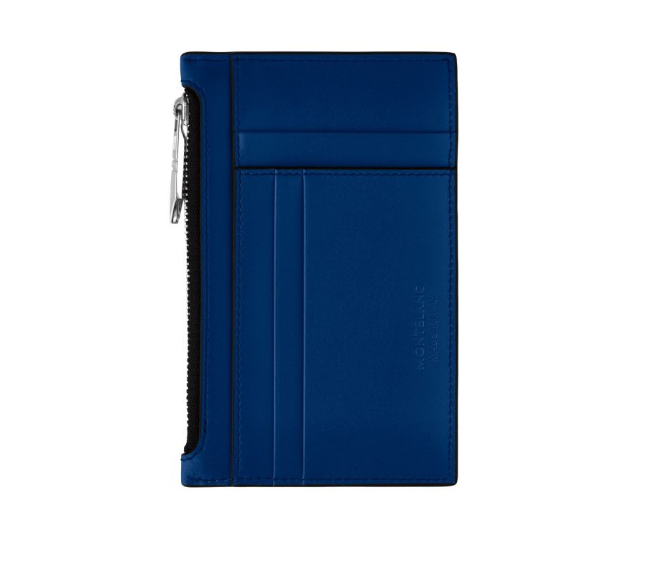 Montblanc Meisterstück Pocket Holder 8cc with Zipped Pocket in Blue I 129687