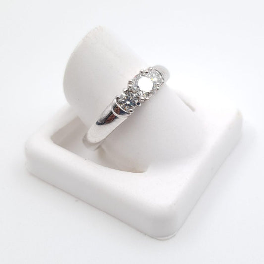 Solitaire Diamond Engagement Ring in 18ct White Gold I 0.55ct total