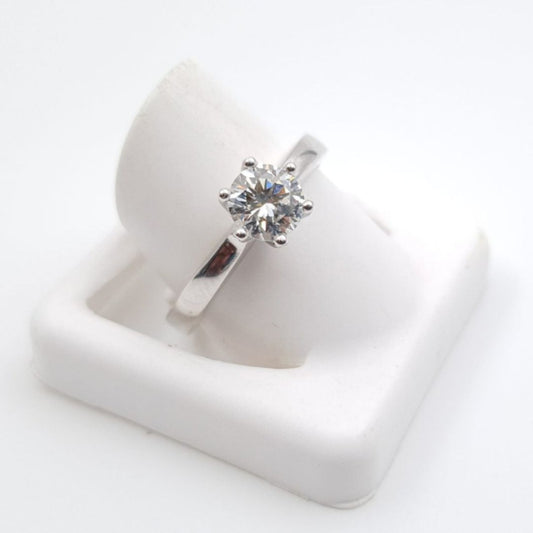 Solitaire Diamond Engagement Ring in 18ct White Gold I 1.4ct total