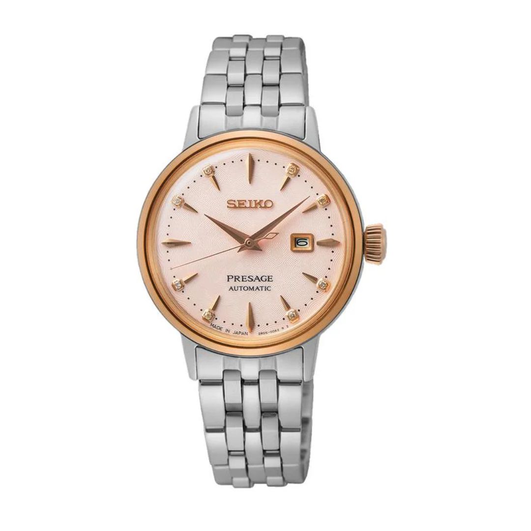 Seiko Presage Cocktail Time Pink Lady Diamond Twist Watch