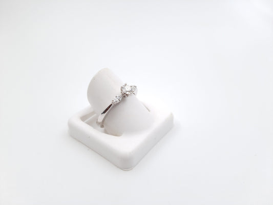 Solitaire Diamond Engagement Ring in 18ct White Gold I 0.38ct total