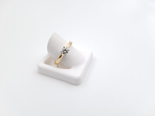 Solitaire Diamond Engagement Ring in 9ct Yellow Gold I 0.3ct total