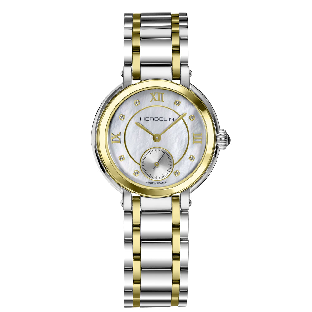 Herbelin Galet Mop & Diamond Dial Watch 10630BT89