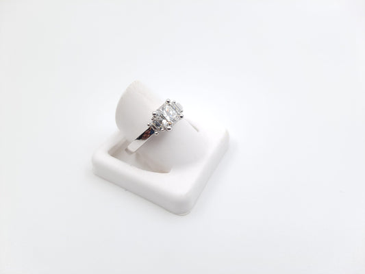 Solitaire Princess Cut Diamond Engagement Ring in 18ct White Gold I 1.33ct total