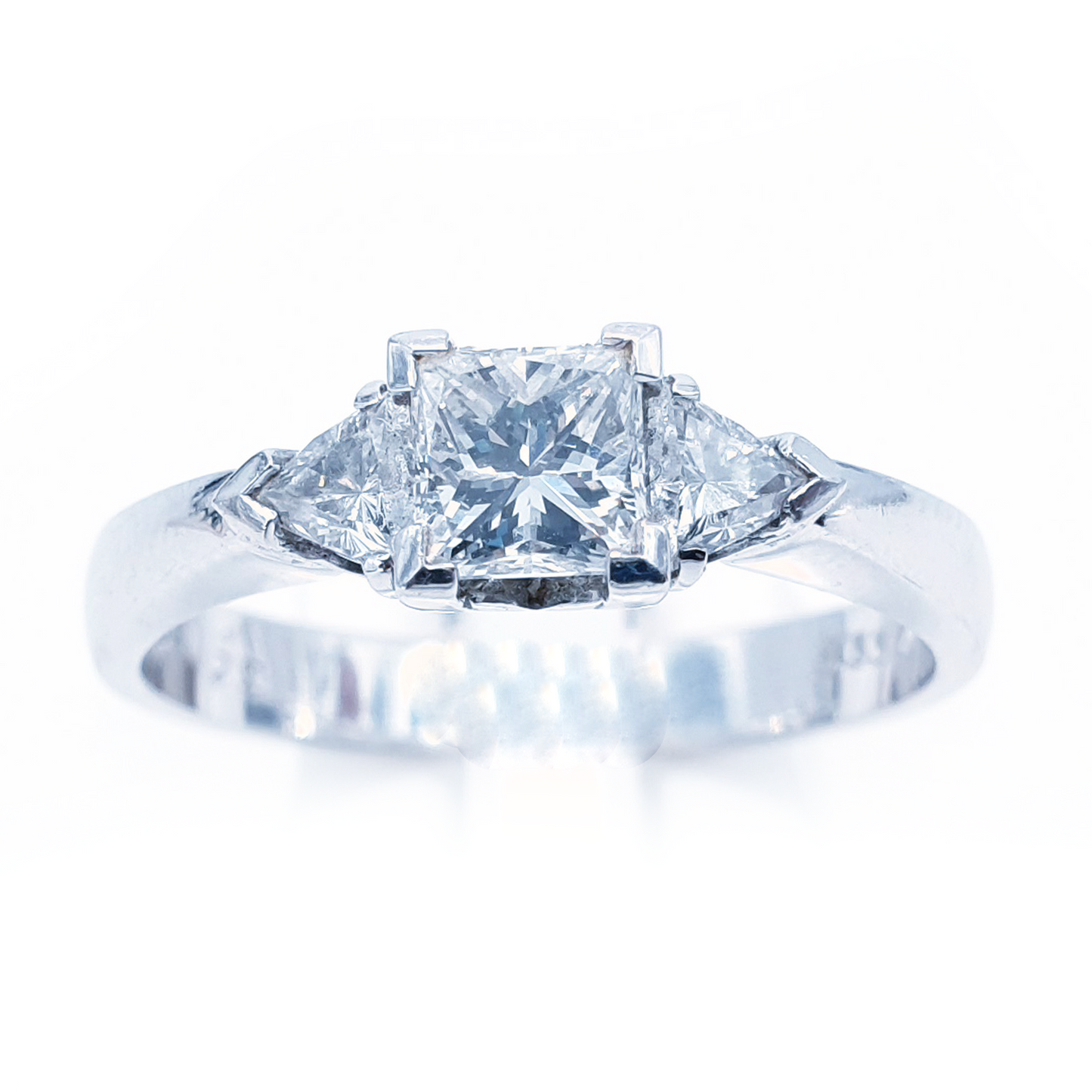 Diamond Trilogy Ring in 18ct White Gold I 0.85ct total