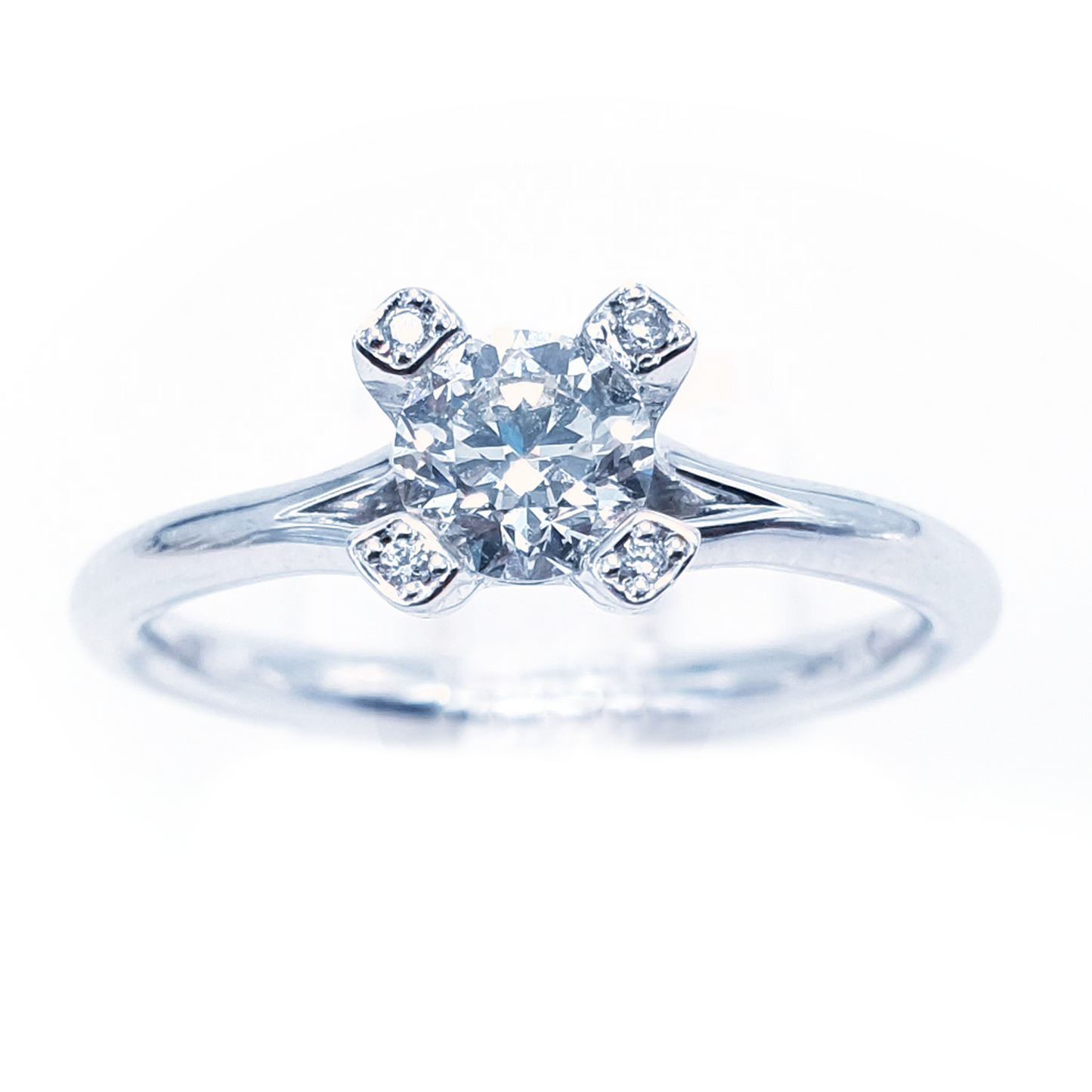 Diamond Solitaire Ring in 18ct White Gold I 0.52ct total