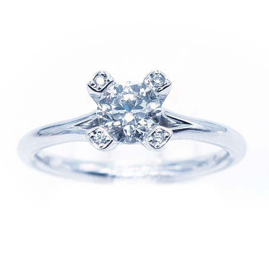 Diamond Solitaire Ring in 18ct White Gold I 0.52ct total