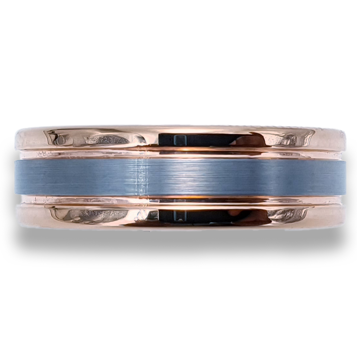 Rose Gold Plated Tungsten Wedding Band