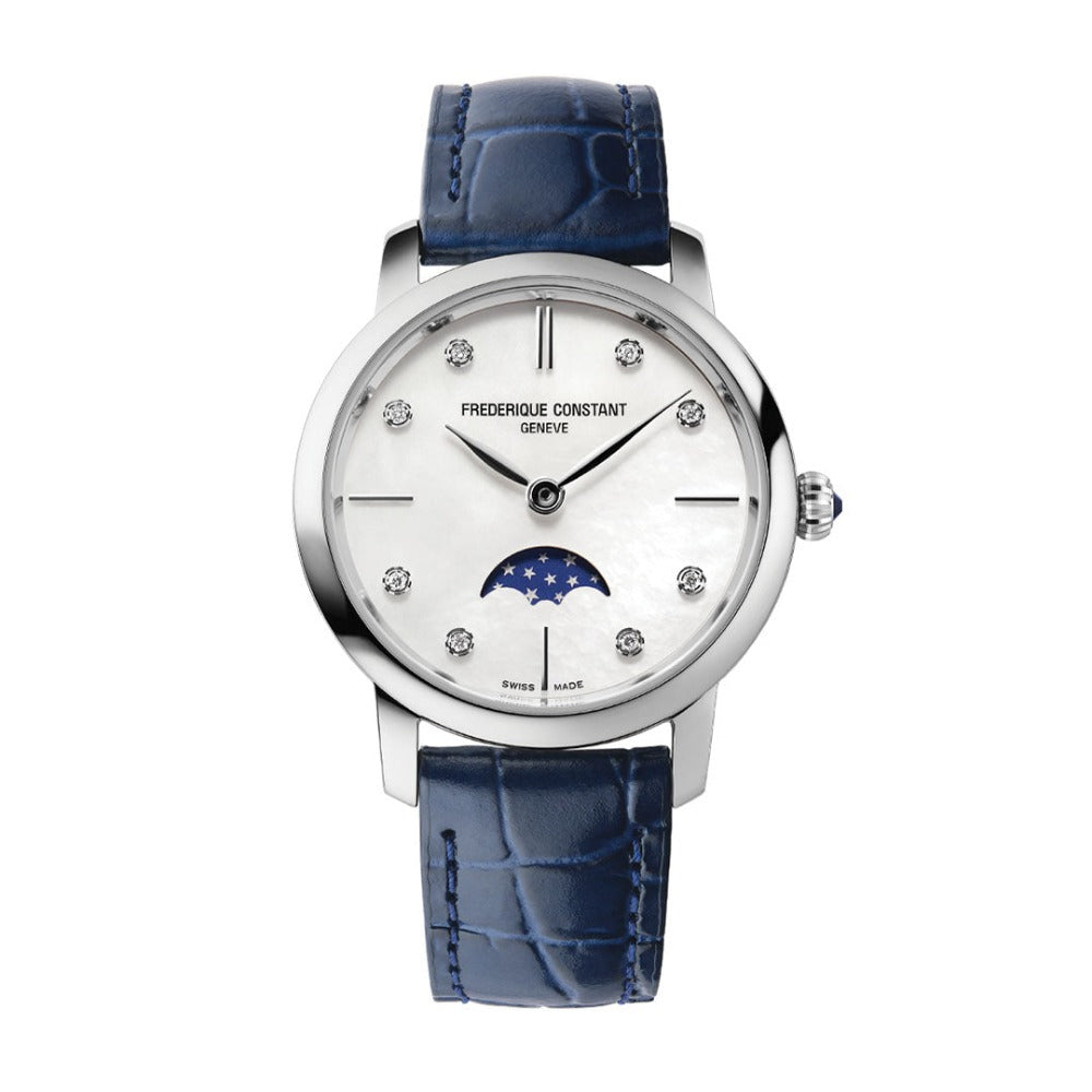 Frederique Constant Slimline Moonphase Ladies Watch – FC-206MPWD1S6