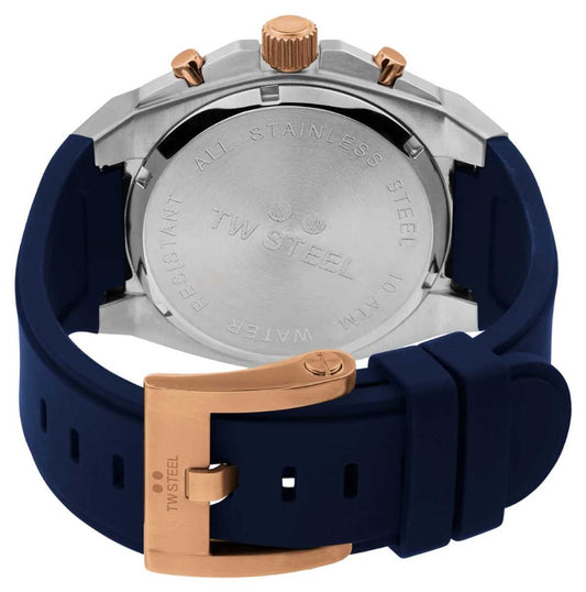 TW Steel Men's CEO Tech | Blue Dial | Two Tone | Blue Rubber Strap CE4105