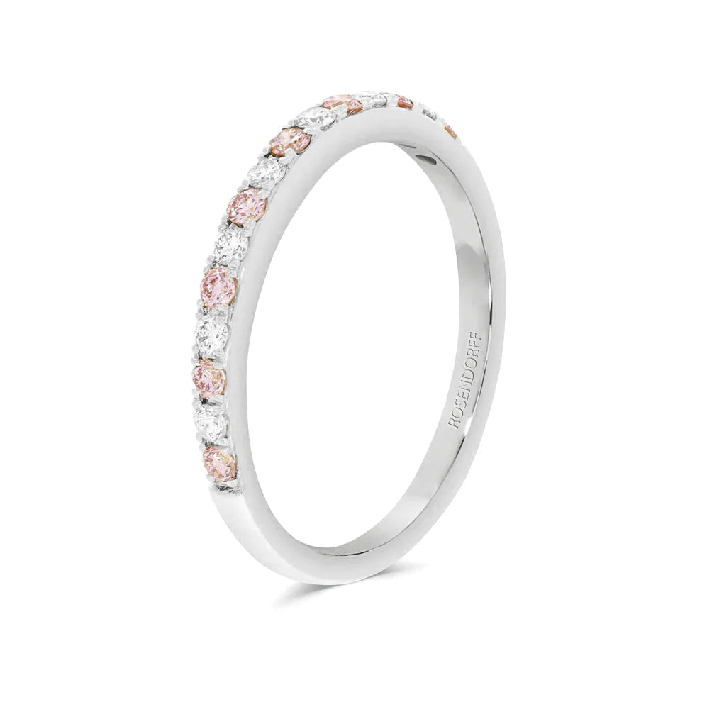 Eminence Alternating Pink & White Diamond Ring