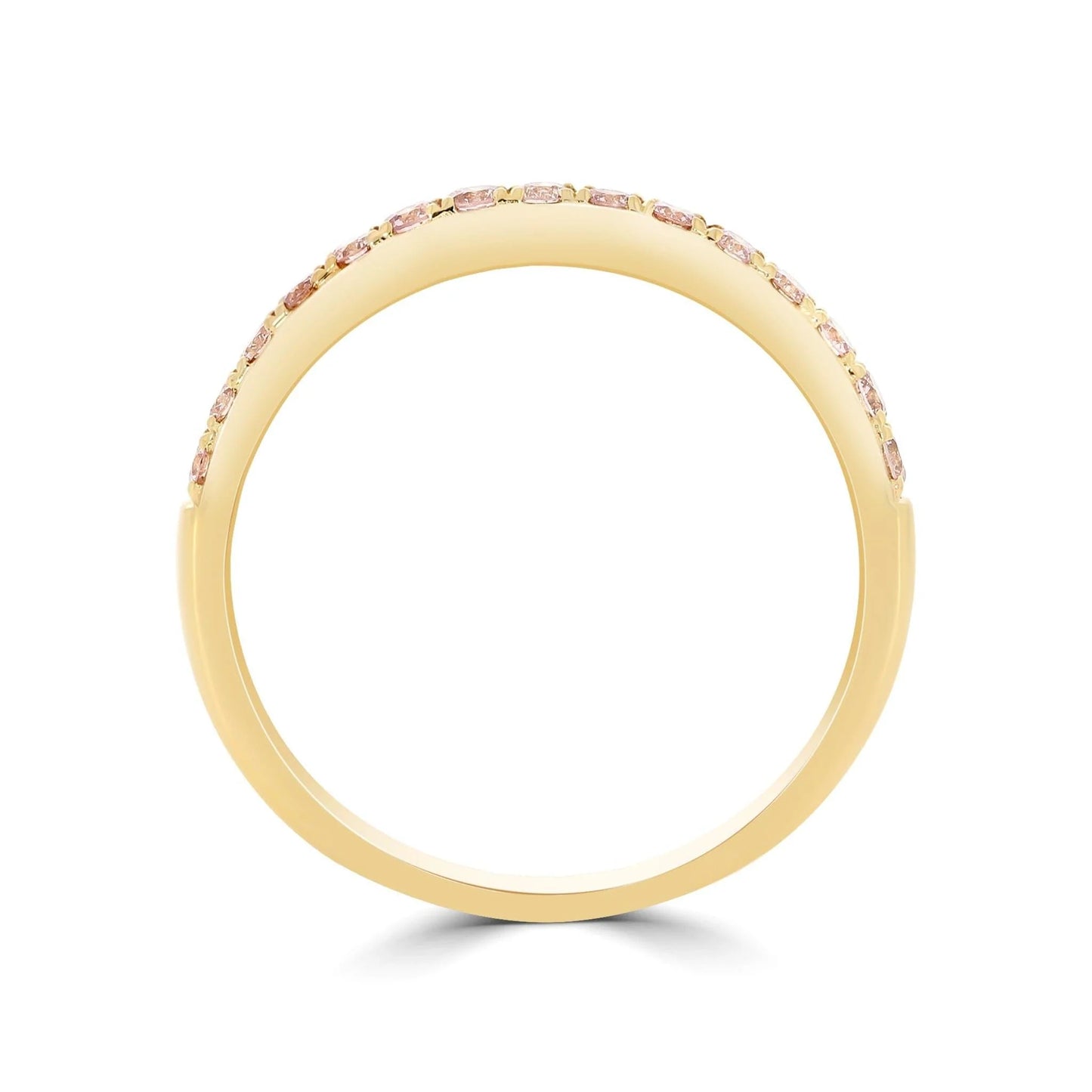 Eminence Pinks Diamond Band in Yellow Gold
