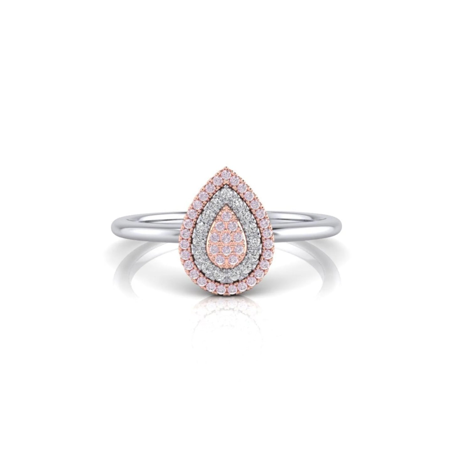Eminence Pinks Alternating Pear Ring