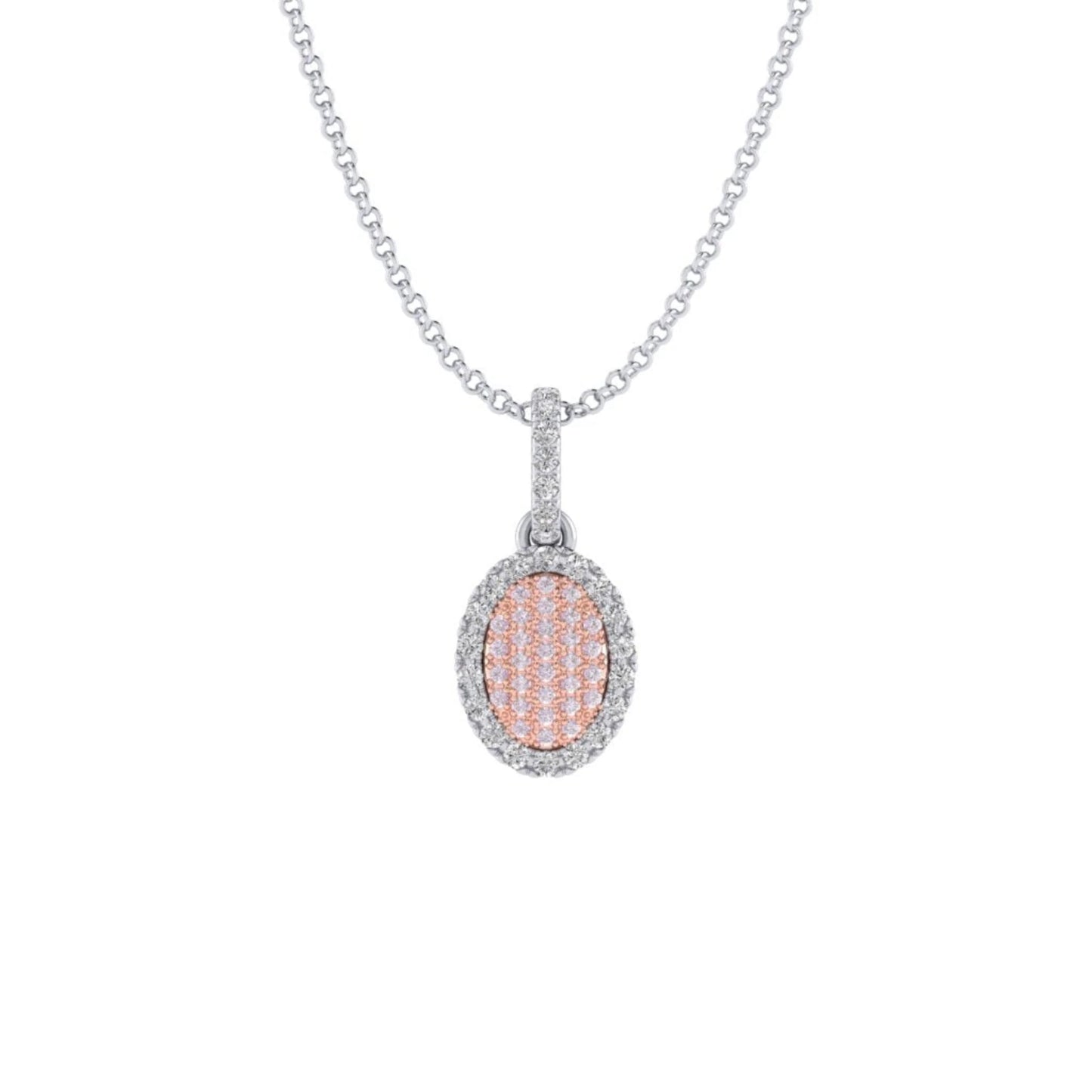 Eminence Pinks Oval Pave Pendant