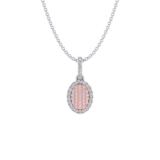 Eminence Pinks Oval Pave Pendant