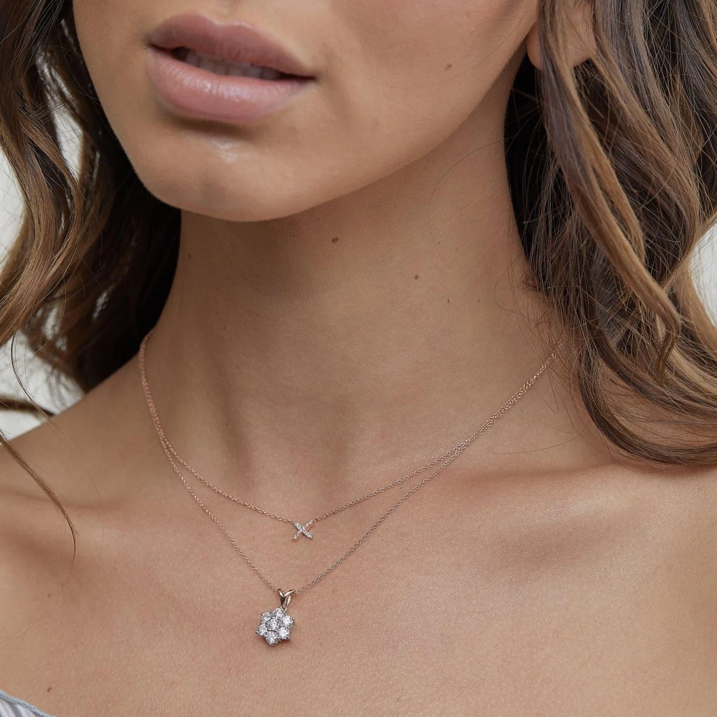 Eminence Pinks Cross Pendant