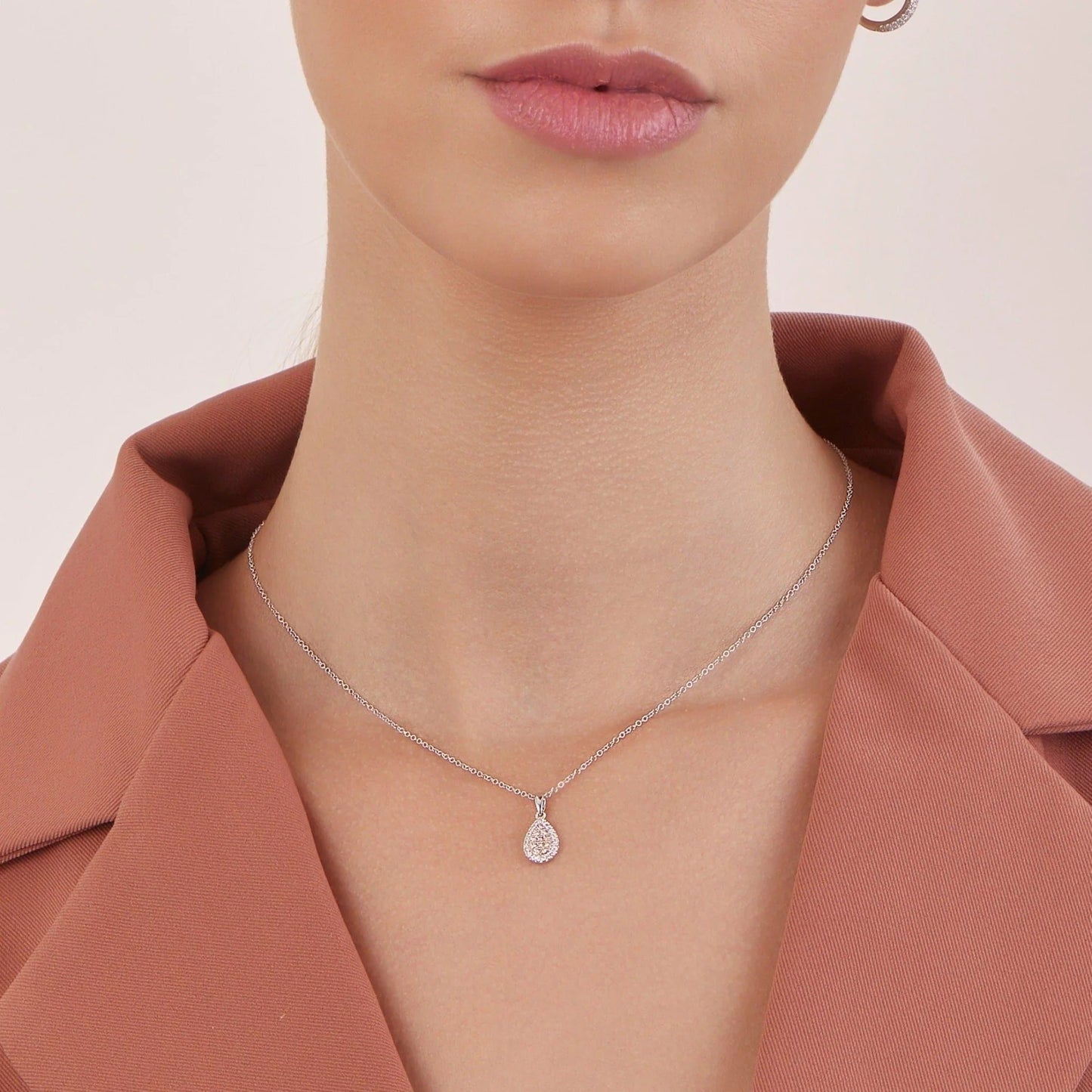 Eminence Pinks Diamond Pear Pendant