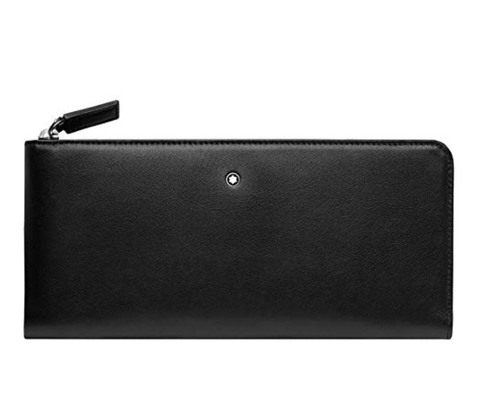 Montblanc Men's Slim Zippered Wallet Nightflight I 118280