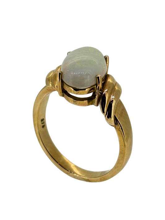 Opal Offset Ring in 9ct Yellow Gold
