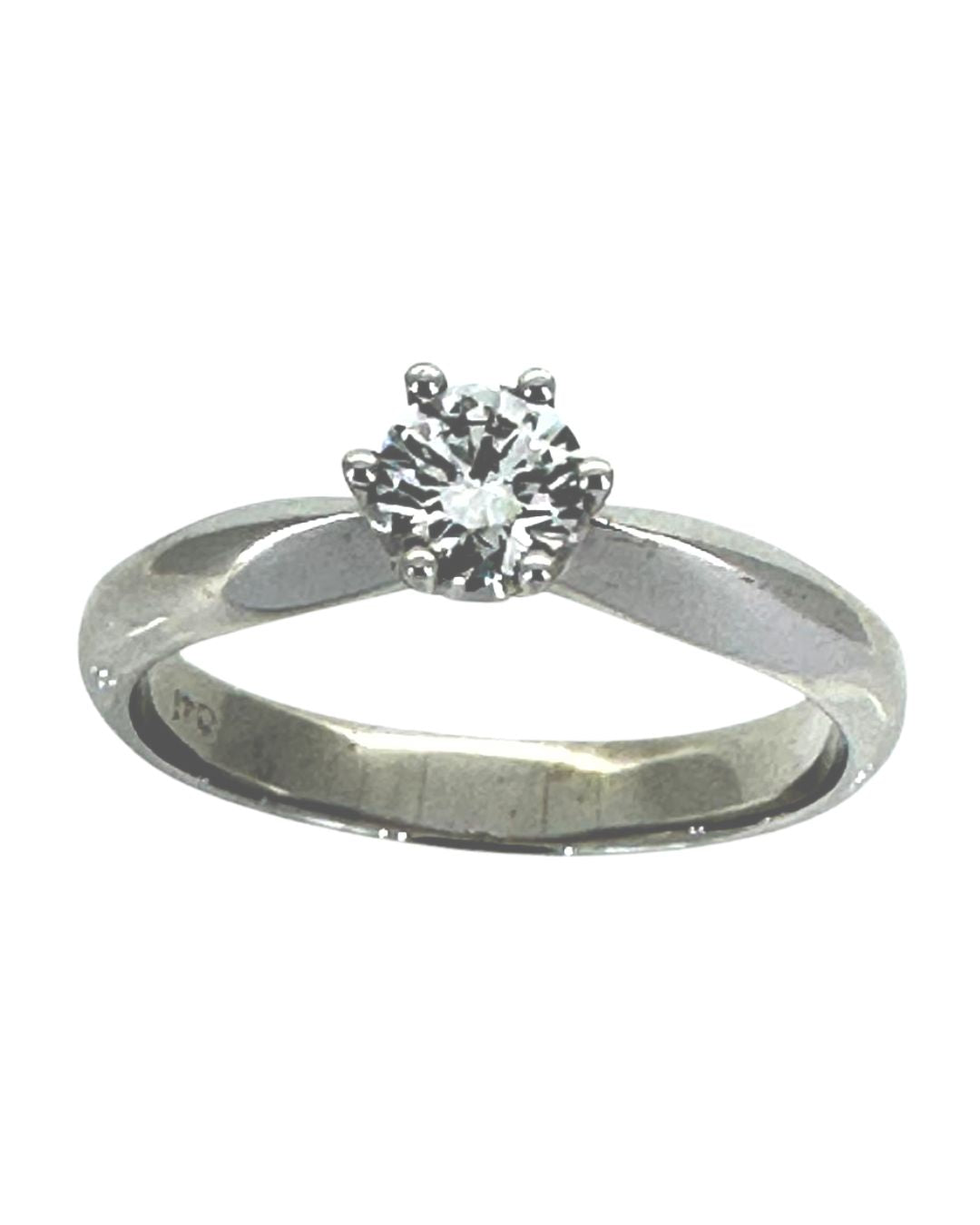 Diamond Solitaire Ring in 18k White Gold I 0.41ct