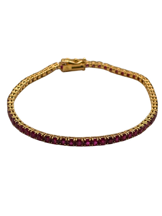 Ruby Tennis Bracelet in 18kt Rose Gold I 5.57ct I Certified