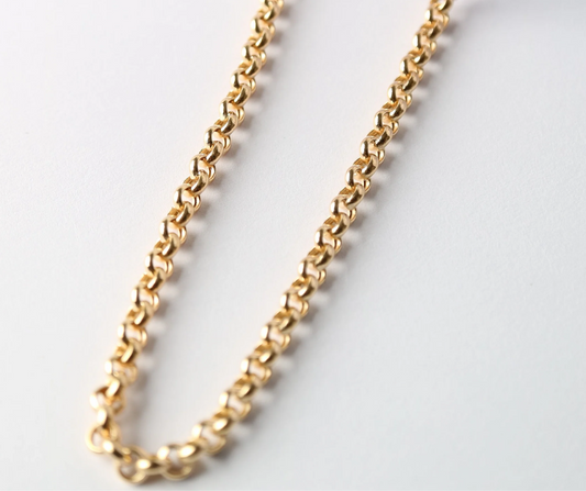 9Kt Gold Rolo Belcher Chain Necklace