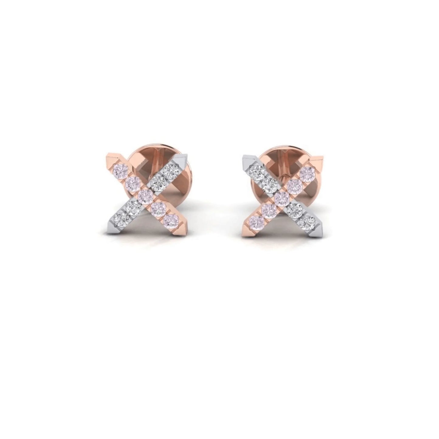 Eminence Pinks Cross earrings