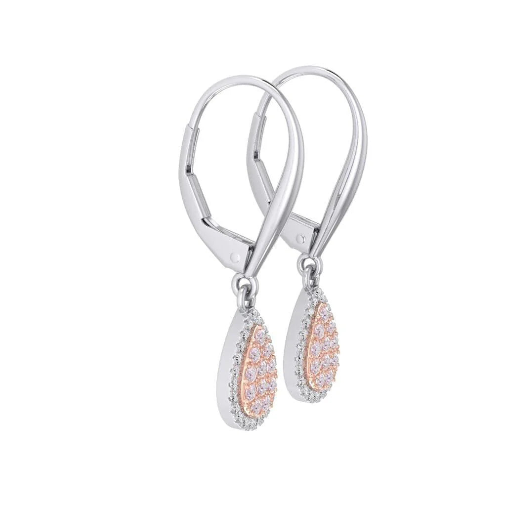 Eminence Pinks Diamond Pear Earrings