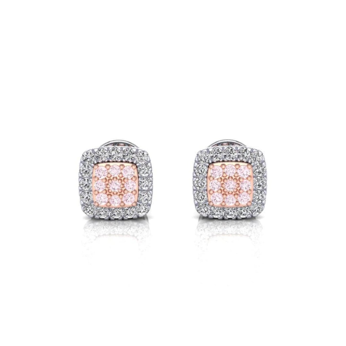 Eminence Pinks Square Earrings